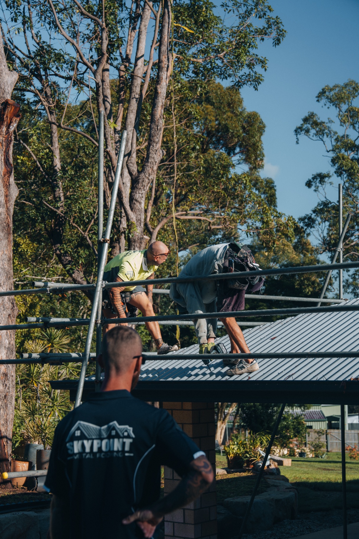 Metal roofing detail shot