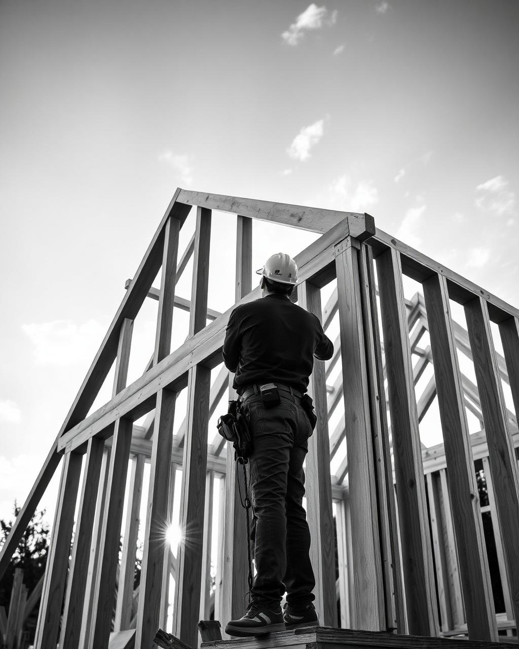 Builder framing house